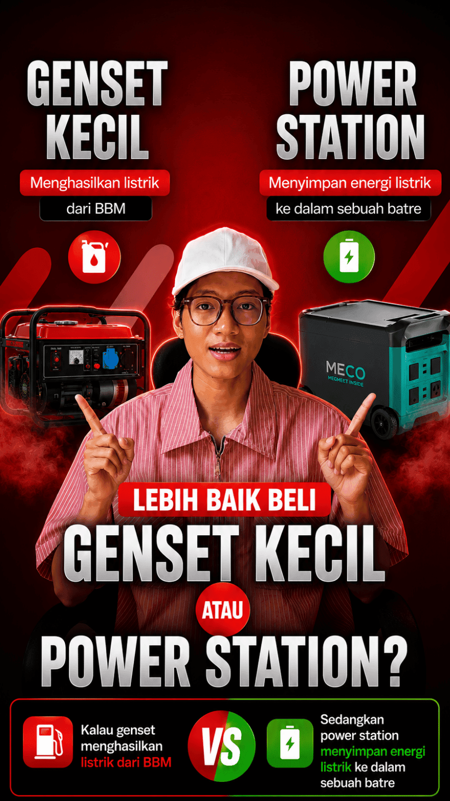 Lebih Baik Genset Kecil atau Portable PowerStation