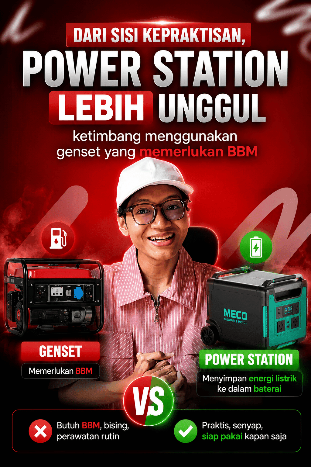 Keunggulan Portable Power Station di Bandingkan Genset